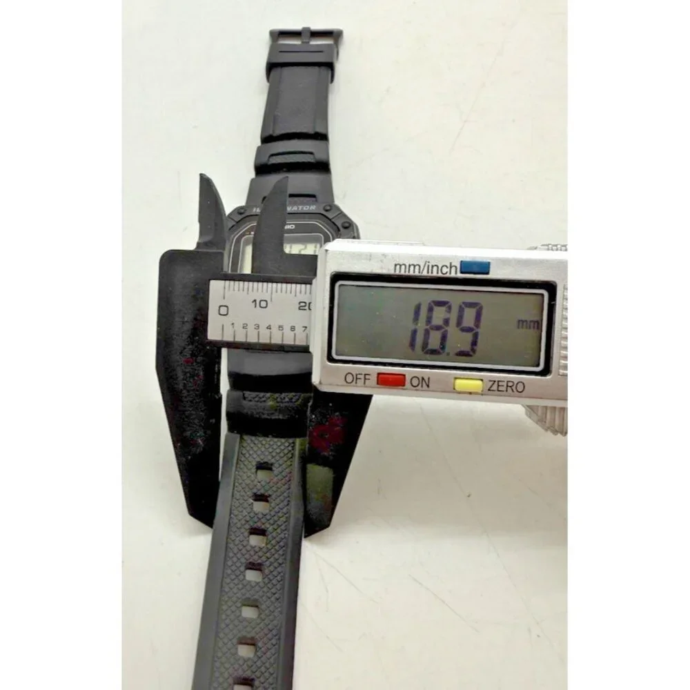 Casio Illuminator Men's Watch 3224 W-218H Black Resin Band Alarm Chrono WR 50M